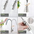 thumbnail image 3 of Cesinkin Stainless Steel Silver Curved Kitchen Faucet, 3 of 7
