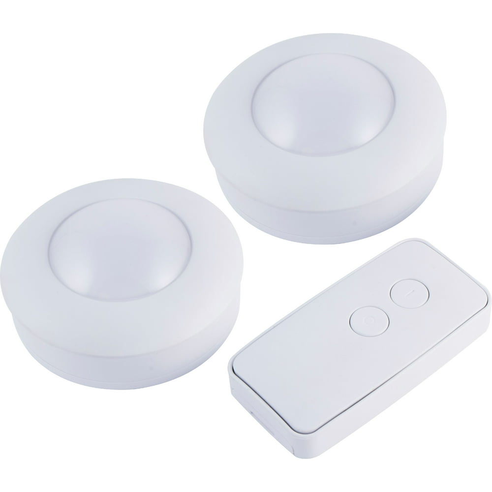 Energizer RemoteControlled Wireless LED Puck Lights, 2Pack 38913