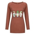thumbnail image 3 of Pompotops T-Shirt Décontracté à Col Rond Imprimé St. Patrick pour Femmes, Manches Longues, Blouse, 3 of 5