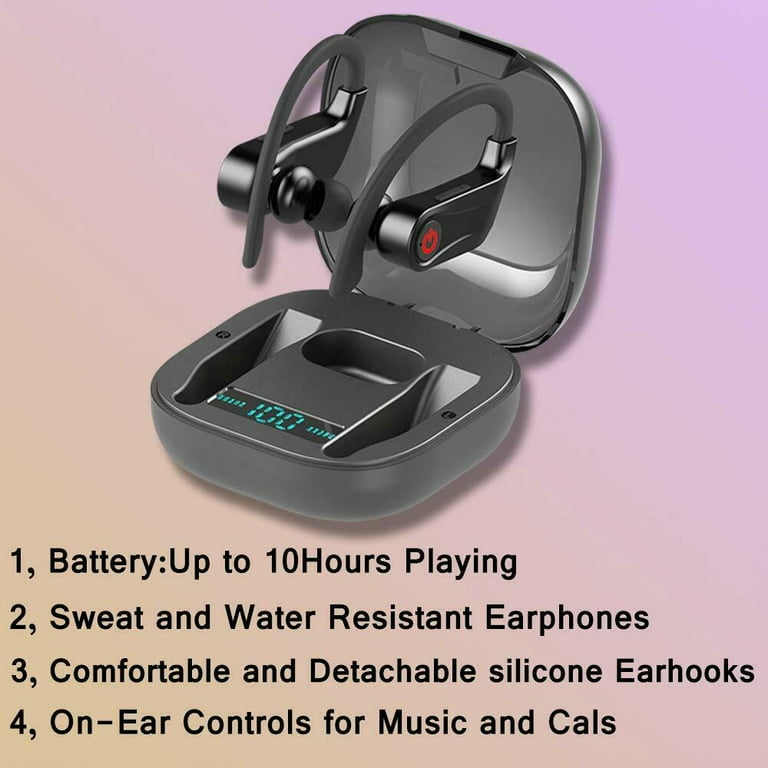 Genuine PowerHBQ PRO Sport Earbuds Bluetooth 5.0 TWS Earphone w Charging BOX