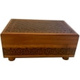 thumbnail image 3 of Handmade Wooden Puzzle Box Polish Linden Wood Secret Opening Keepsake Jewelry Box, 3 of 6