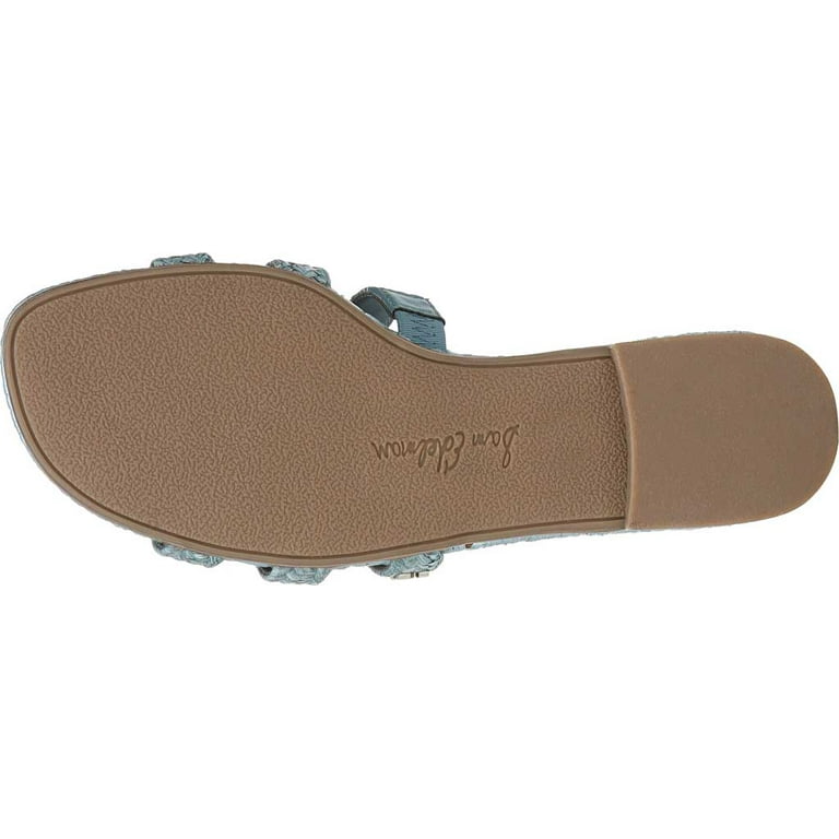 Women s Sam Edelman Beckie Strappy Slide Sandal Denim Blue Raffia