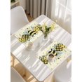 thumbnail image 5 of Spring Bee Love Placemats Set of 4, Yellow Daisy Eucalyptus Leaves Rustic Placemats for Dining Table, Place Mats for Kitchen Tabletop, Waterproof Wipeable Dining Table Mats Set, 5 of 9