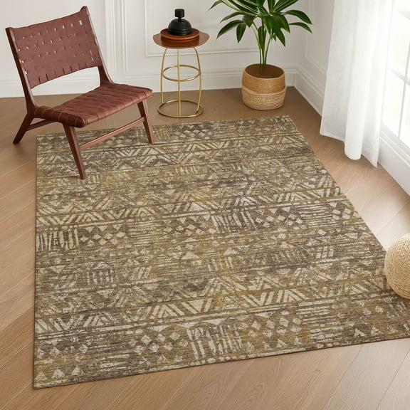 Addison Rugs Chantille Indoor/Outdoor Transitional Lodge Chocolate Machine Washable Rectangle Rug, 10' x 14'