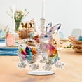 thumbnail image 4 of Colorful Easter Bunny Acrylic Decor - Modern 2D Flat Tabletop Ornament for Living Room, Bedroom, Office Desk, Compact 15cm Festive Home Accent & Spring Gift Idea, 4 of 6