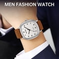 thumbnail image 3 of SKMEI Men Watch Fashion Minimalist Quartz Waterproof Wrist Watches for Mens Big Face Business Casual Watch，Leather Watch Strap, 3 of 8
