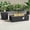 Black, variant on Vornel 42" Rectangular Propane Fire Pit Table 50,000 BTU Fireplace Table with Wind Guard(Light Brown)
