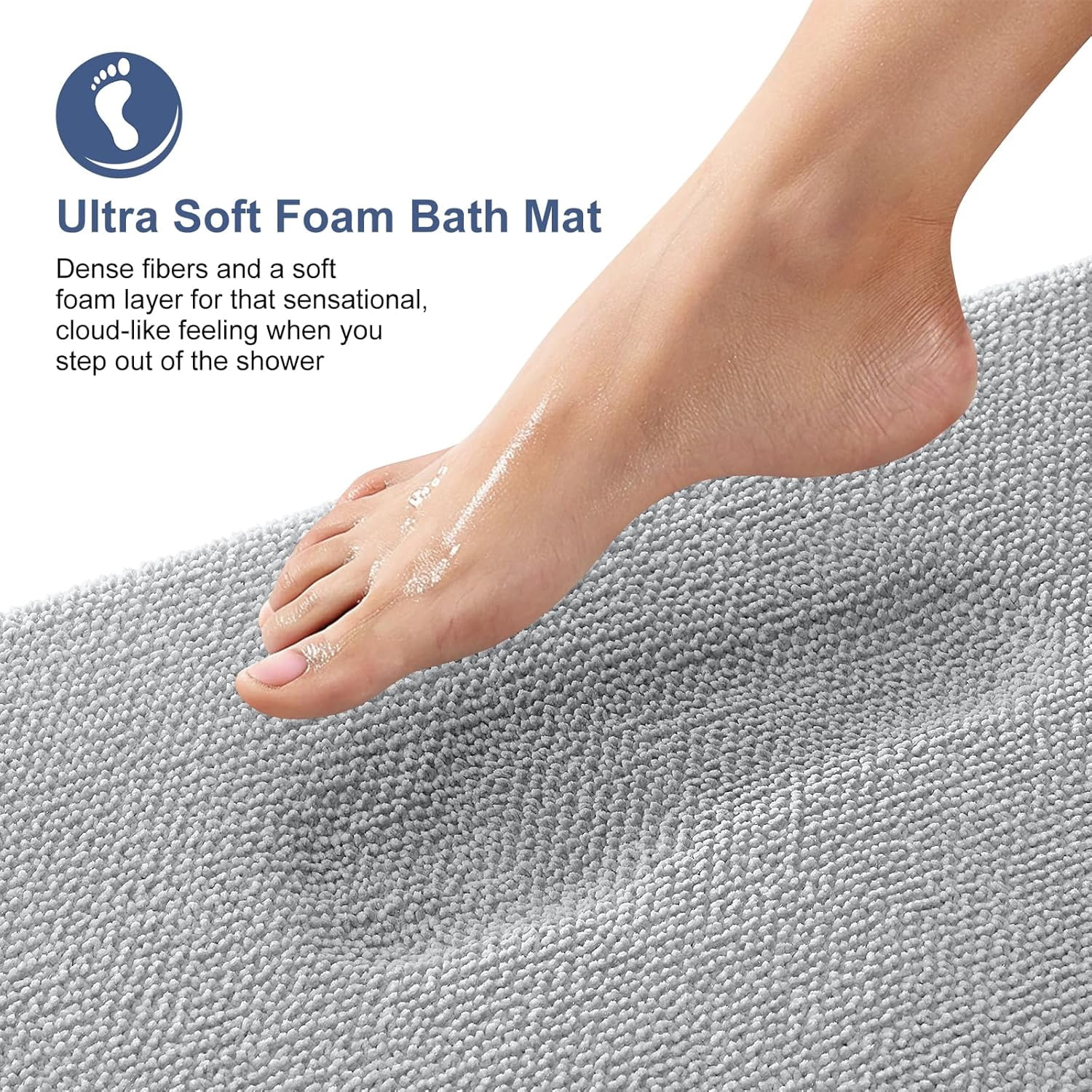 Bathroom Rugs Sets 2 Piece, Soft Absorbent Memory Foam Bath Rug Set, Non-Slip, Quick Dry, Machine Washable Bath Mats for Bathroom, Home Decor Accessories (30"x20"+24"x16", Beige)
