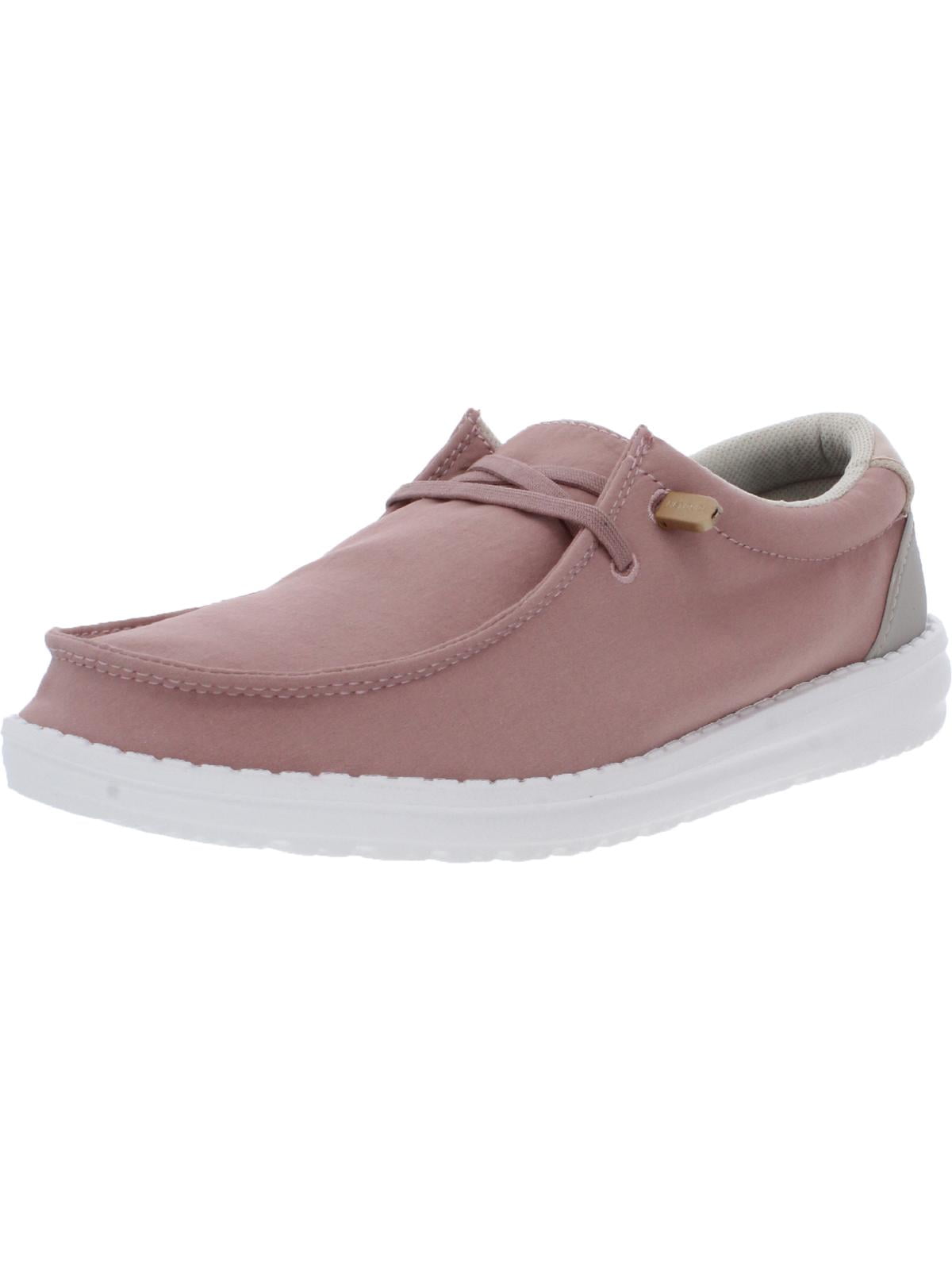 Water Repellent Lace-Up Loafers Pink 