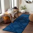 thumbnail image 5 of Hauteloom Institute Wool Living Room, Bedroom Area Rug - Solid & Striped - Navy - 2' x 3', 5 of 11
