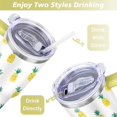 thumbnail image 5 of 40 OZ Tumbler with Handle Insulated Water Bottle Pineapple Coffee Mug for Drinking Coffee Water Wine Ideal Gift for Husband Son Dad, 5 of 7