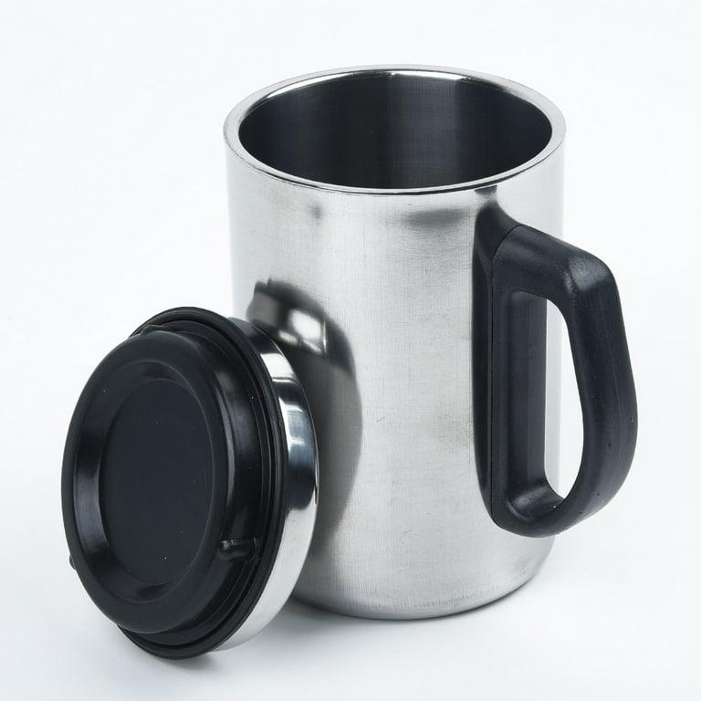 Large Capacity Stainless Steel Travel Mug Insulated Coffee Water Tea Cup  Handle