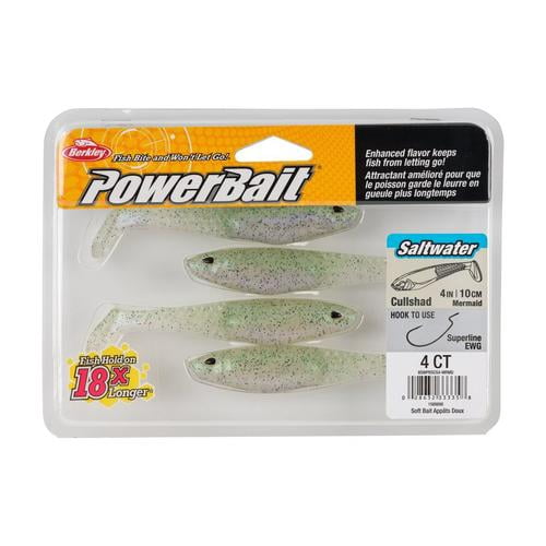 Berkley PowerBait® Saltwater CullShad, 4 in, Mermaid