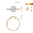 thumbnail image 4 of ANGARA Lab Grown Cushion Composite Diamond Halo Ring for Women in 14K Rose Gold (Size-2.8mm| Color-F-G| Clarity-VS) | April Birthstone, Anniversary, Jewelry Gift for Women | Lab-Grown Diamond Ring, 4 of 6
