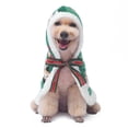 thumbnail image 2 of Skksst Pet Christmas Costume Clothes Cat Dog Winter Poncho Cape Fleece Hoodie Coat, 2 of 7