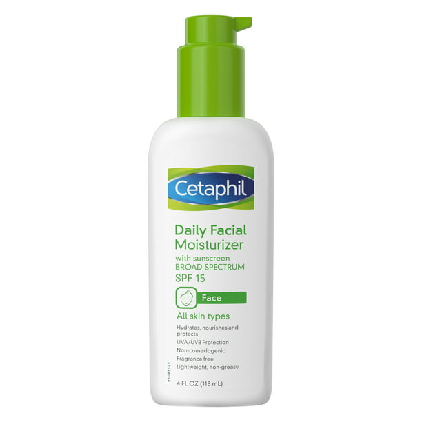 Cetaphil Daily Facial Moisturizer With Sunscreen Broad Spectrum Spf15 Fragrance Free 4 Fl Oz