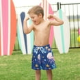 thumbnail image 4 of FORMRS Boys Swim Trunks Quick Dry Mesh Liner Boardshorts Sizes XS-XL, Light Pink Jellyfish, 4 of 7