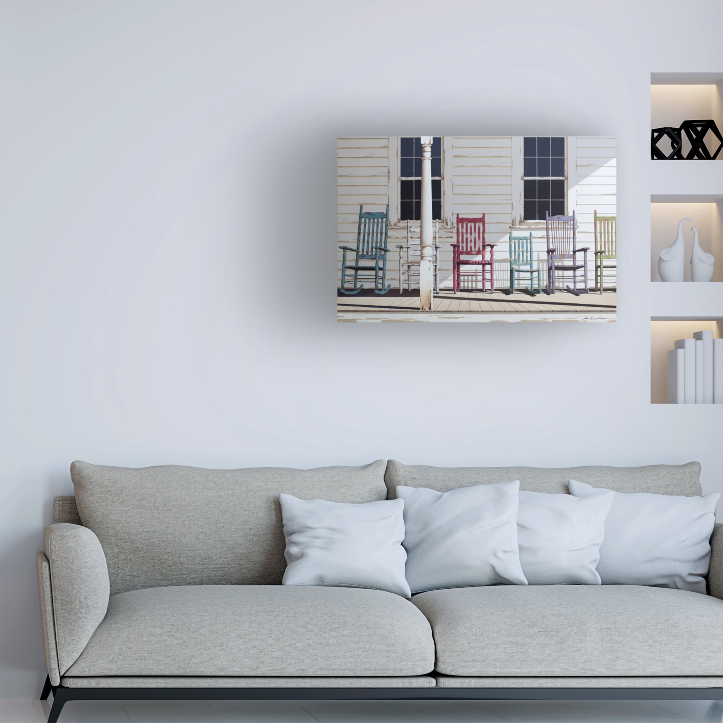 Zhen Huan Lu 'Rocking Chair Family' Canvas Art