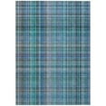 thumbnail image 2 of Addison Rugs Chantille Indoor/Outdoor Transitional Plaid Teal Washable Rectangle Rug, 2'6" x 3'10", 2 of 6