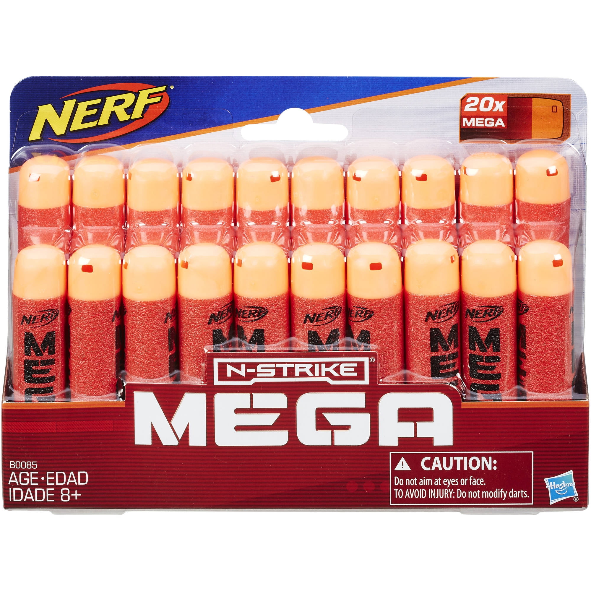 NEW Nerf B0085 Official N-Strike Mega Dart Refill 20 Pack Extra Ammo Fun Kid Toy 
