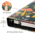 thumbnail image 3 of FORMRS 3 Ring Photo Album 4"x6" Self Adhesive Large Capacity PU Leather Cover, Orange Mushroom, 3 of 8