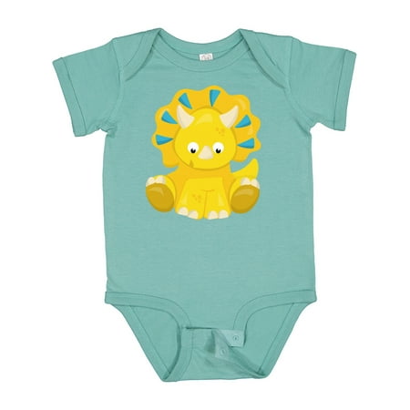 

Inktastic Cute Dinosaur Baby Dinosaur Dino Triceratops Gift Baby Boy or Baby Girl Bodysuit