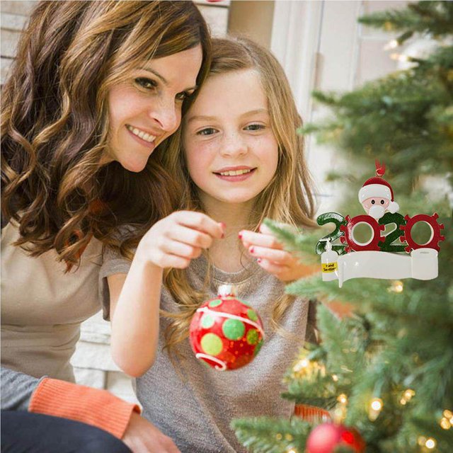 pitrice 2020 Personalized Name Christmas Tree Ornament Survivor Family Decorative Hanging Pendant