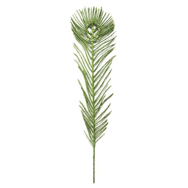Pique Plume de Paon Vert Citron Vert 12 Po avec Paillettes Vert Citron Vert - Lot de 5