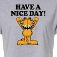 thumbnail image 3 of Garfield - Have A Nice Day - Juniors Cropped Cotton Blend T-Shirt, 3 of 5