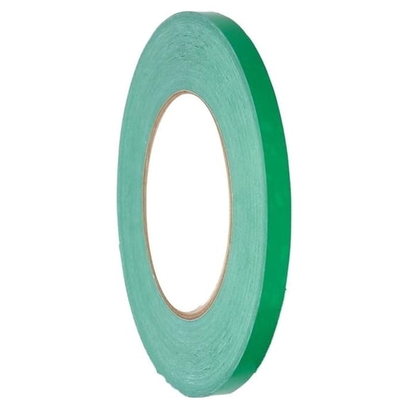 SSBM 3/8" x 180 Yards Green Poly Bag Sealing Tape 2.3 Mil Durable Packaging Tape, 96 Rolls