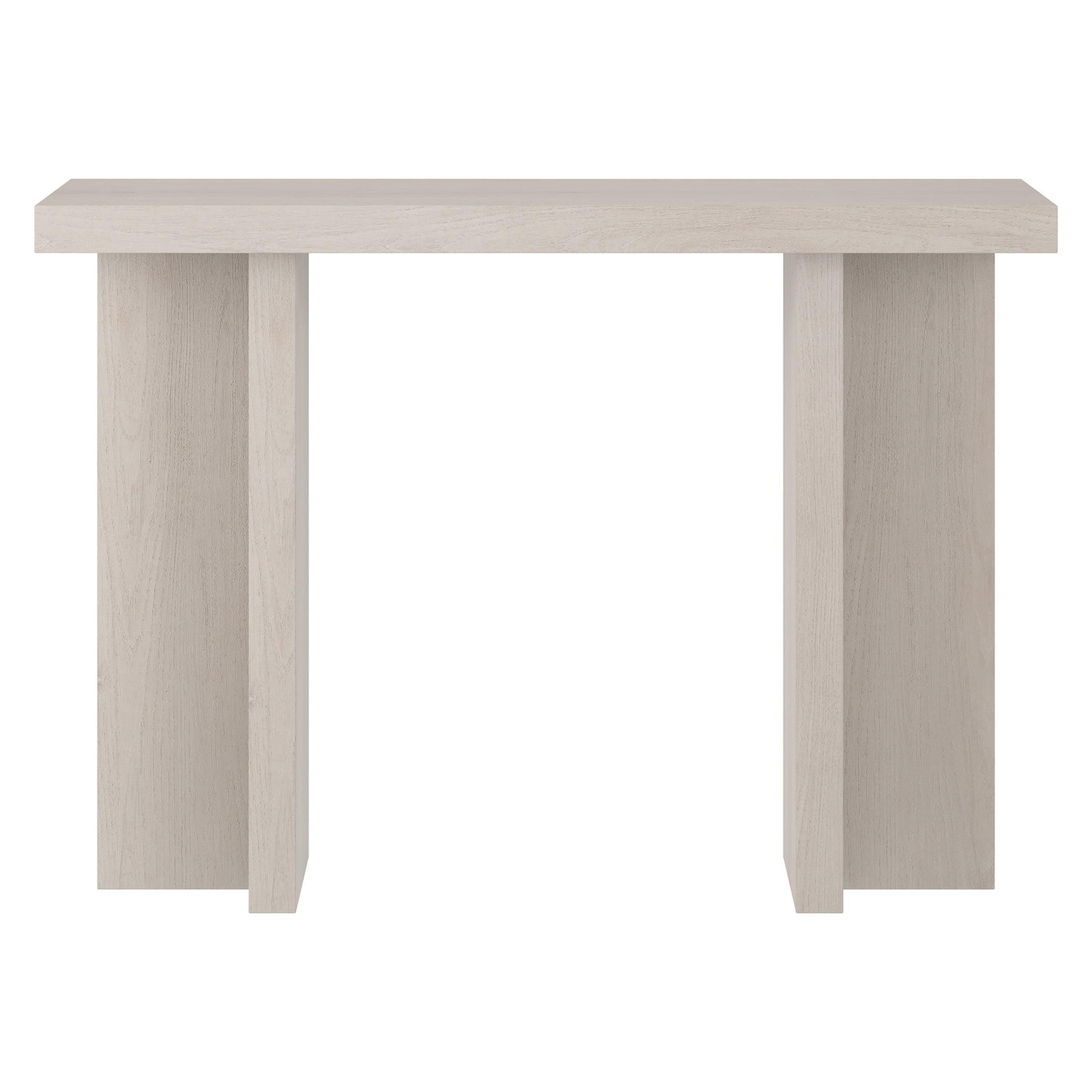 Evelyn&Zoe Adjustable Medium Density Fiberboard Console Table, Alder White