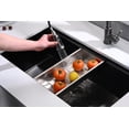 thumbnail image 5 of 33 Inch Drop In & Undermount Kitchen Sink, Single Bowl Stainless Steel Kitchen Sink, Deep Basin Rust Resistant Farmhouse Sink with Noise Canceling Technology Black, 5 of 9