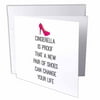 3dRose Cinderella is proof that a new pair of shoes can change your life, Greeting Cards, 6 x 6 inches, set of 6
