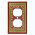 thumbnail image 2 of Metal Light Switch Plate Cover Elegant Victorian Burgundy Green Frame FRA057, 2 of 13