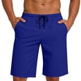 thumbnail image 2 of IROINNID Men's Casual Solid Color Summer Elastic Waist Loose Comfy Shorts Lightweight Breathable Pocket Shorts, 2 of 8