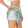 thumbnail image 2 of Bixox Women's Cute Floral Frog pattern 2 in 1 Running Shorts - Lightweight Athletic Workout Gym Yoga Shorts Liner with Pockets - XX-Large, 2 of 7