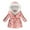 Rose Gold, variant on Ndbuld Winter Children Kid's Boy Girl Warm Hooded Winter Boys and Girls Waist Long Collar Hooded Jacket Cotton Coat 5 Years