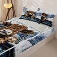 thumbnail image 3 of Erosebridal Western Highland Cow Zipper Twin Comforter Sets with Fitted Sheet and 2 Pillowcases,Rustic Truck Zipper Bedding Set For Girls,Light Gray Reversible,4pcs, 3 of 7