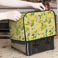 thumbnail image 2 of Toaster Covers 2 Slice, Cute Lemon Purple Flowers Waterproof Bread Machine Cover Fits for Standard 2 Slice Toasters, Home Decor Toaster Protection with Hanging Rope, 2 of 7