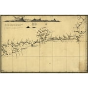 24"x36" Gallery Poster, map of coast of Rio de Janeiro brazil 1780