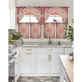 thumbnail image 4 of Boho Ethnic Swag Curtains for Living Room/Bedroom Windows, Southwest Aztec Tribal Geometric Aesthetic Kitchen Curtains and Valances Set 36 Inch Length, Light Filtering Swags Valance Curtain Panels, 4 of 5
