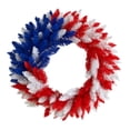 thumbnail image 3 of Nearly Natural 24in. Patriotic Red, White and Blue Americana Wreath with 35 Warm LED Lights, 3 of 5