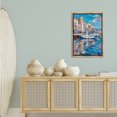 thumbnail image 3 of Stupell Industries Contemporary Coastal City Harbor Brown Floating Frame Canvas Art, 21 x 31, by LSR Design Studio, 3 of 7