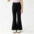thumbnail image 3 of NAISIBABY Girls Flared Pants— High Waist Soft Breathable Summer Ice-Silk Pants Black Size 8, 3 of 8