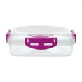 thumbnail image 2 of Food Storage Container, Bento Lunch Box for Sandwich, Meal Prep, Portable & Leak-Proof, Dishwasher Safe Plastic Keep Fresh / Meal Prep, Lunch Container,Purple,1PC, 2 of 7