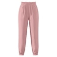 thumbnail image 5 of ANINEO Women Casual High Waist Loose Fit Elastic Ankle Pants With Pockets Straight Leg Trousers Comfortable Daily Wear Solid Color Breathable Bottoms Female Slacks, 5 of 5