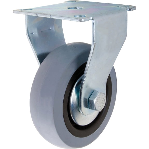Shepherd Hardware 3547 G1 Series Medium-Duty TPR Rigid Caster, Gray, 3", 121 Lb