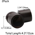 thumbnail image 2 of AIR-Curtain Rods Corner Connector, Wood Elbow Connector Adjustable Curtain Rod Corner Connector Elbow Connector for 3/4 Inch Bay Window Curtain Rods(Brown,2PCS), 2 of 4