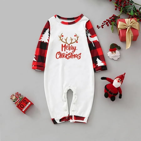 

SBYOJLPB Parent Child Outfit Fashionable Christmas Print Family European and American Pajamas Parent-Child Suit Baby Clearance