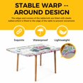 thumbnail image 4 of Spring Table Cloths for 3 Foot Rectangle Tables, Truck Botanical Floral Leaf Butterfly Wooden Grain Patio Waterproof Elastic Fitted Tablecloths, Washable Rectangular Table Cover for Camping, 4 of 8